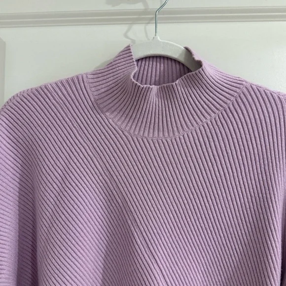 Maeve The Meredith Mock-neck Sweater-Lavender - Picture 6 of 11